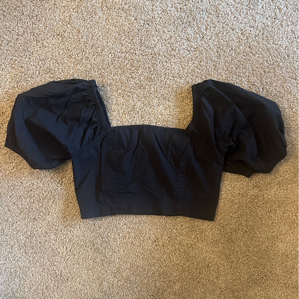💙 Aerie Black Square Neck Blouse